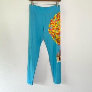 Disney Parks Up Flying Balloon House Leggings Carl Ellie Russell Blue M